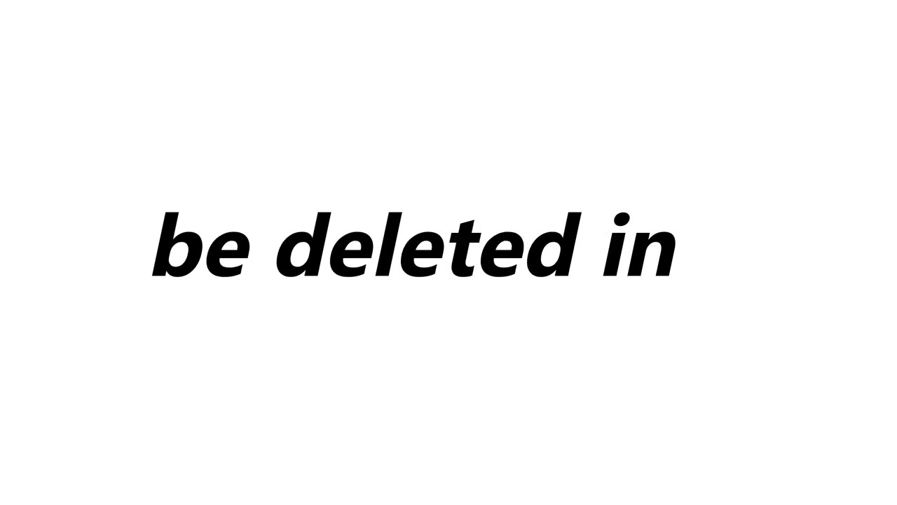 This video will be deleted in 365 days