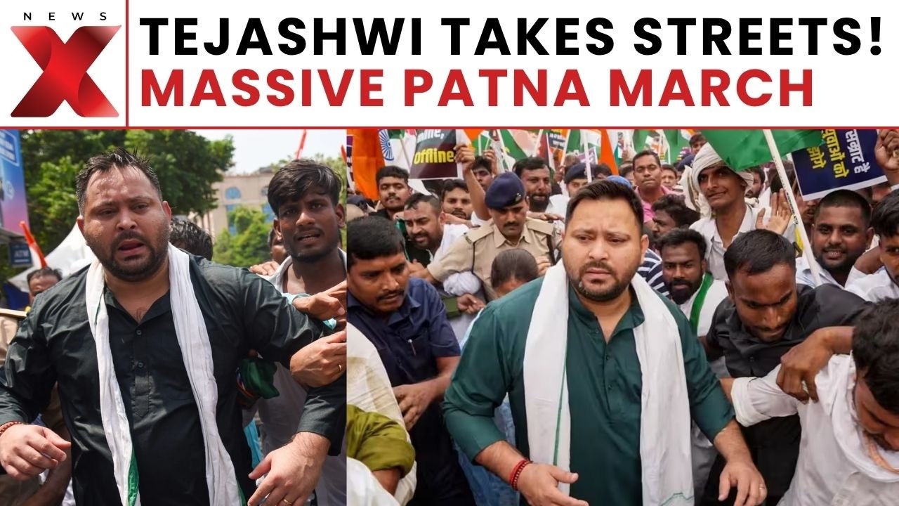 Big Tejashwi March In Patna! RJD Leader Takes Youth Issues To Lok Bhavan