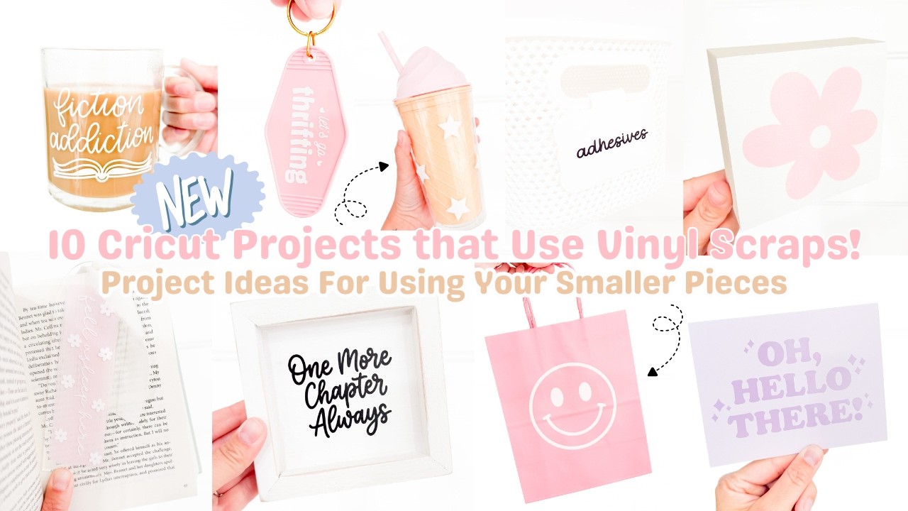 10 идей для Cricut из остатков винила | Проекты Cricut для использования маленьких кусочков винила