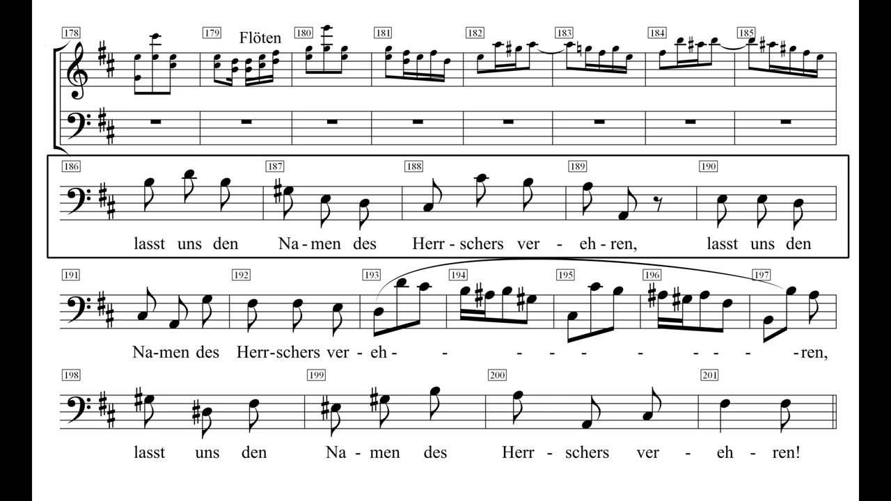 Weihnachtsoratorium 01 Jauchzet, frohlocket! Einstudierung Bass mit Da capo