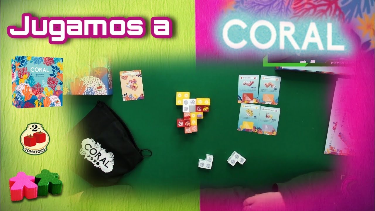 Coral. Partidas a 2 jugadoras y en solitario 🐚🐟