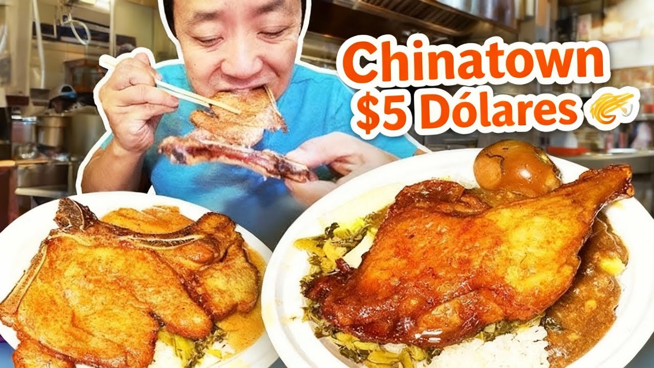 Probando la Comida Más Barata y Rica en Chinatown Nueva York 🍜