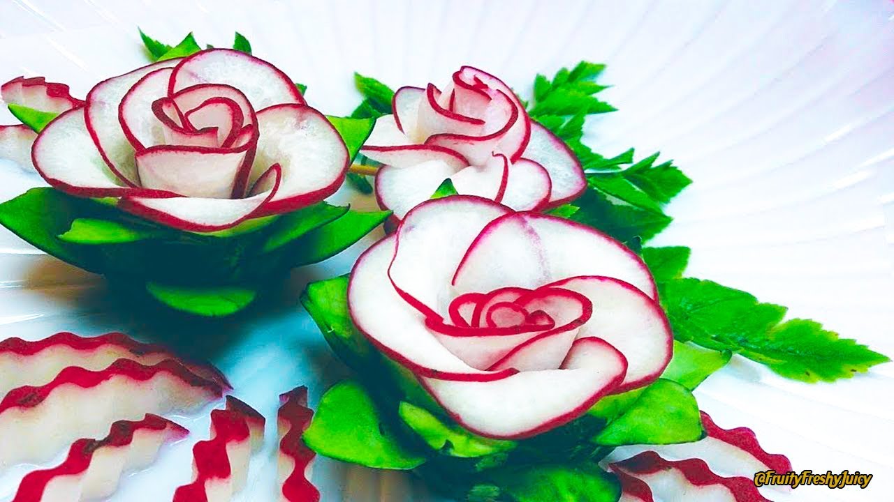 Лучший овощ для цветочного дизайна - Red Radish & Cucumber