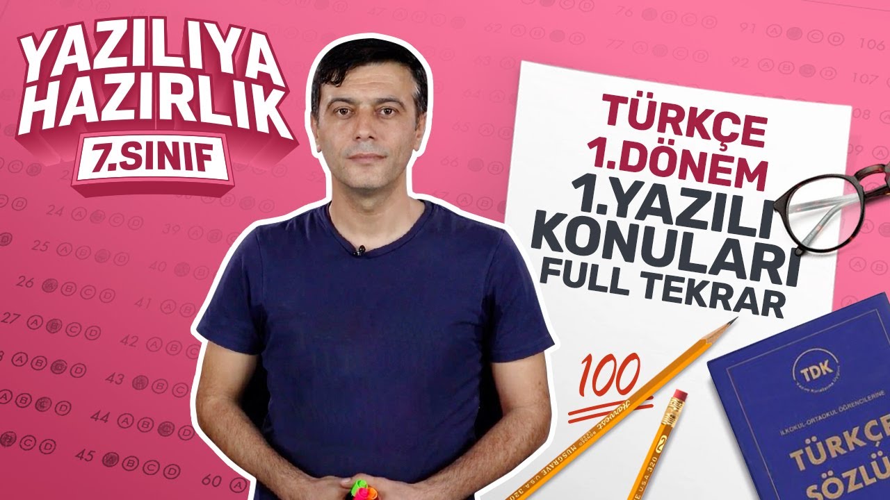 KİM 100 İSTER? 7. Sınıf Türkçe 1. Dönem 1. Yazılıya Hazırlık (2023) Sınav Konuları Full Konu Tekrarı