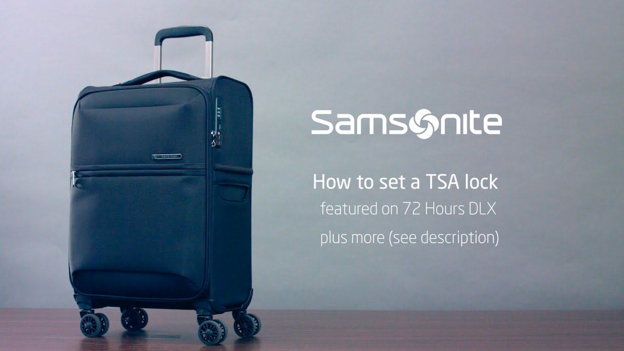 Samsonite 72 Hours DLX - How to set the TSA lock code