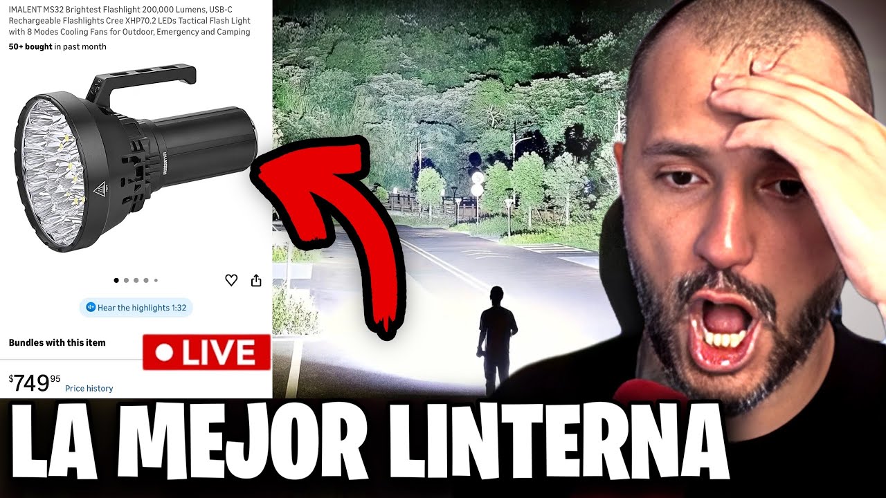 COMPRANDO LA MEJOR LINTERNA DEL MERCADO EN VIVO | MUÑE 