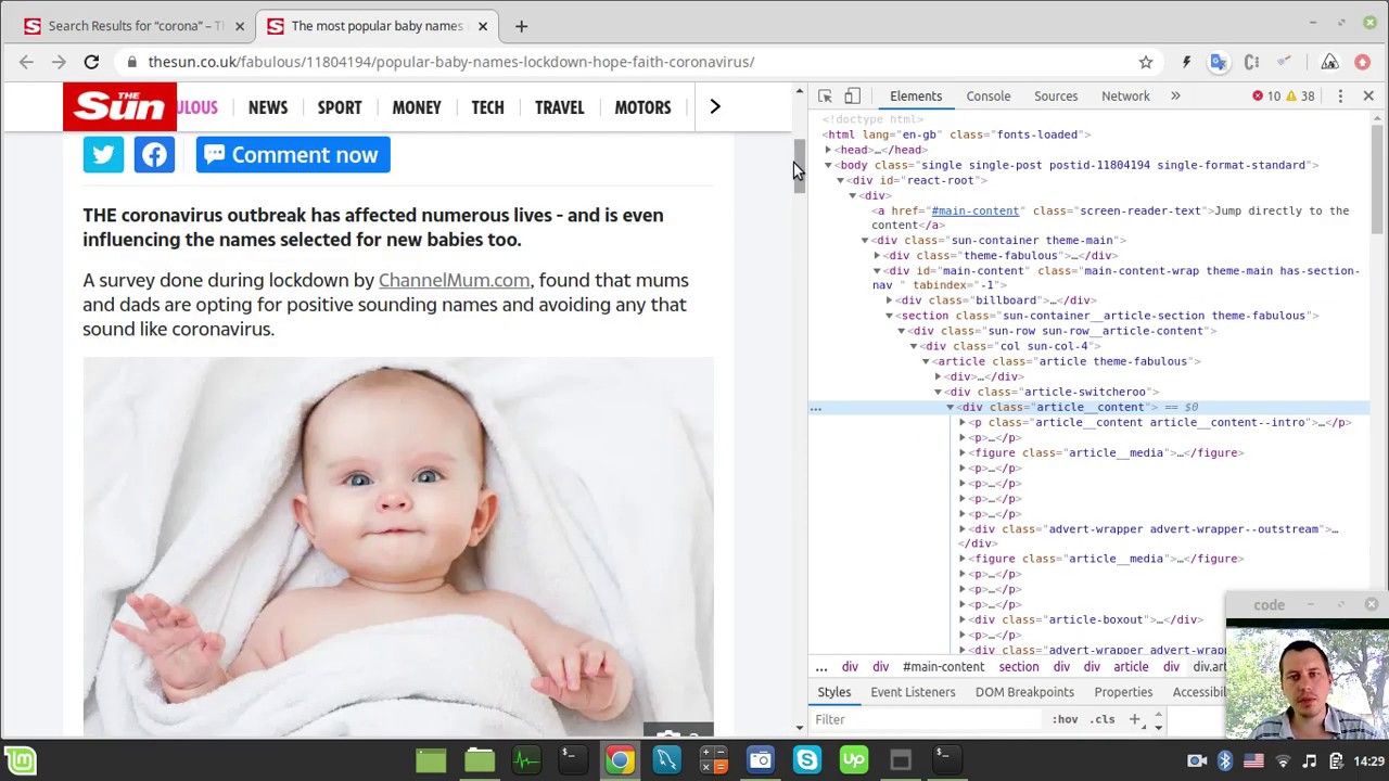 1 LINE recursive NEWS SCRAPER with SCRAPY SHELL | Python one liner