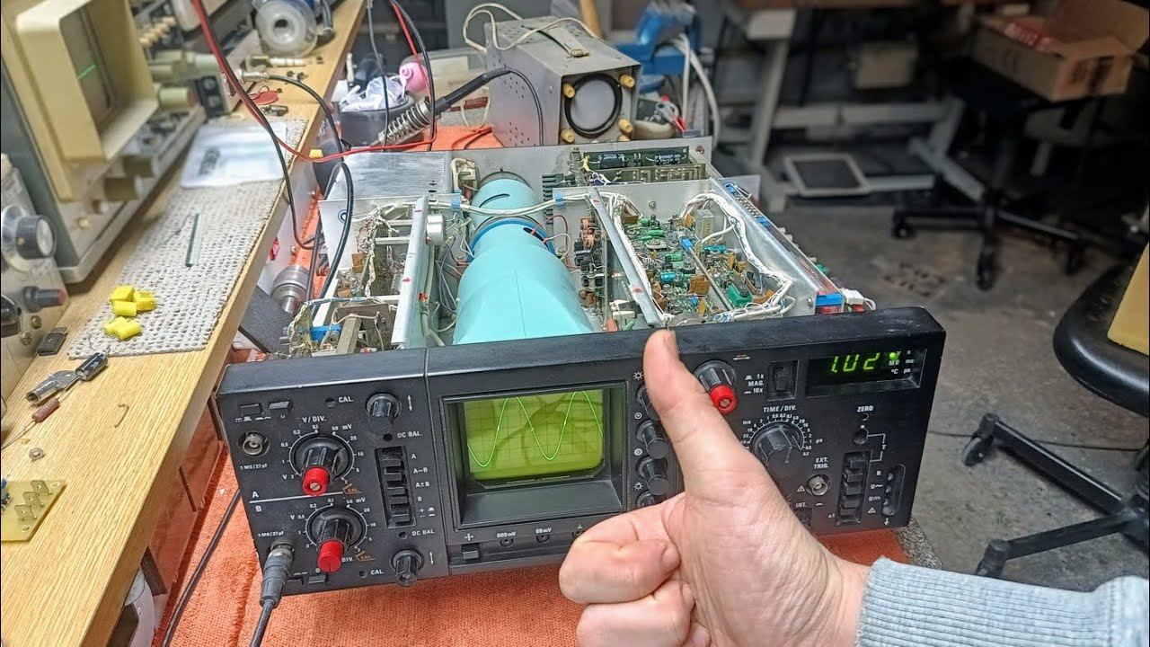 Oprava osciloskopu Tesla BM550 - část 3. - Všechno funguje!