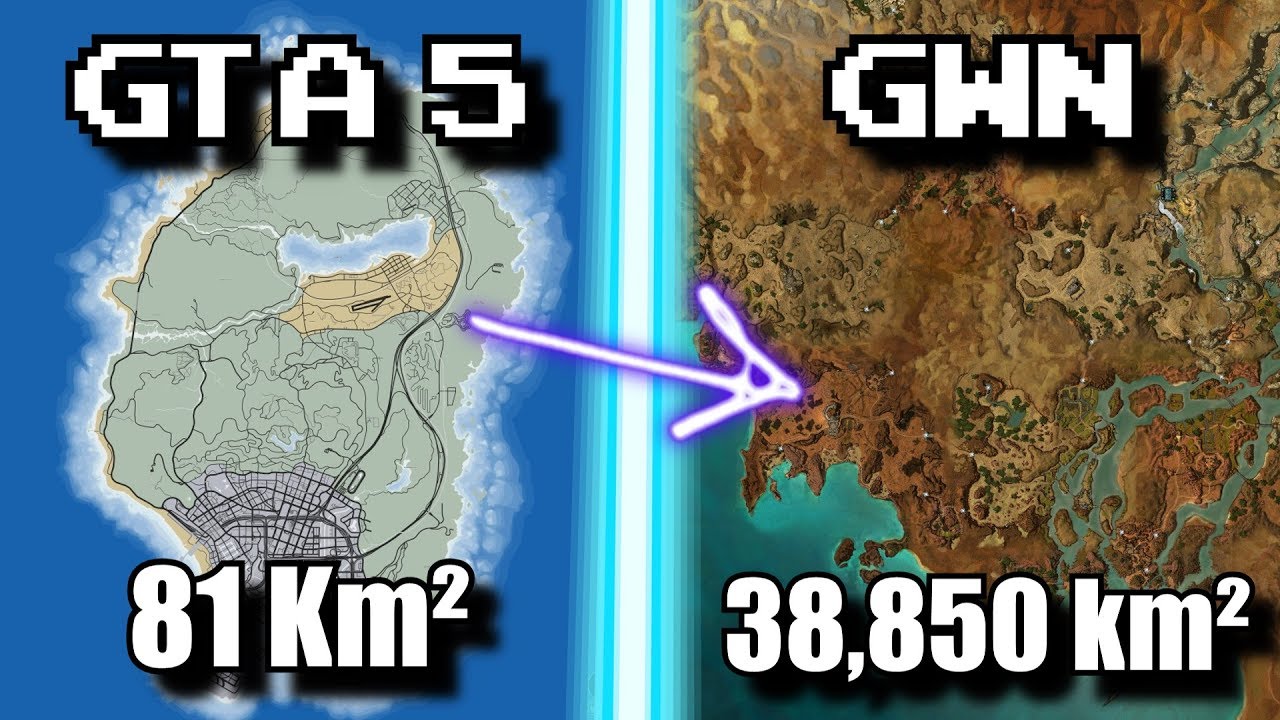 Los 11 mapas más grandes de los videojuegos