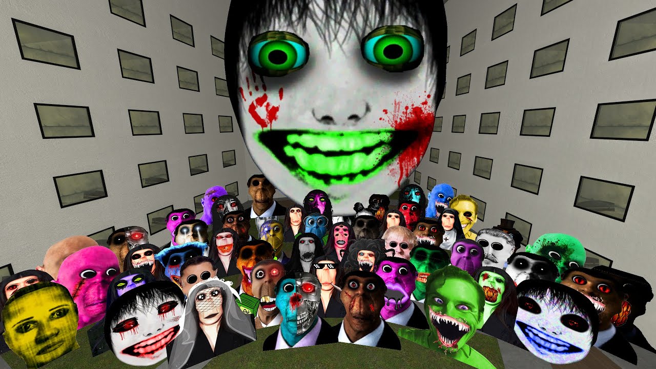 Yoshie, Obunga, Rosalia, Selene, Jerma, Grudge, in Liminal Hotel | Nextbot Chase GMOD