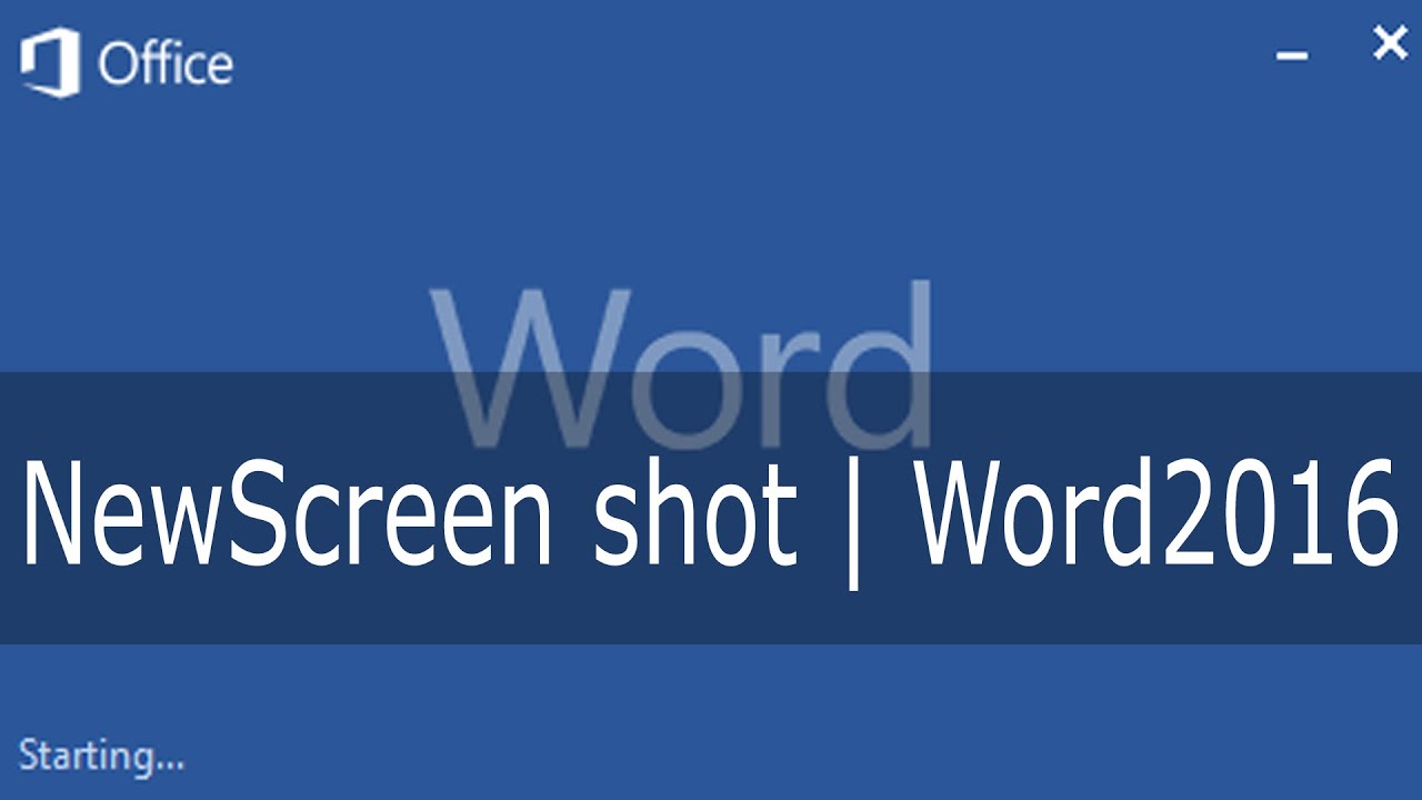 Screenshot in MS-Word 2016 Pro plus