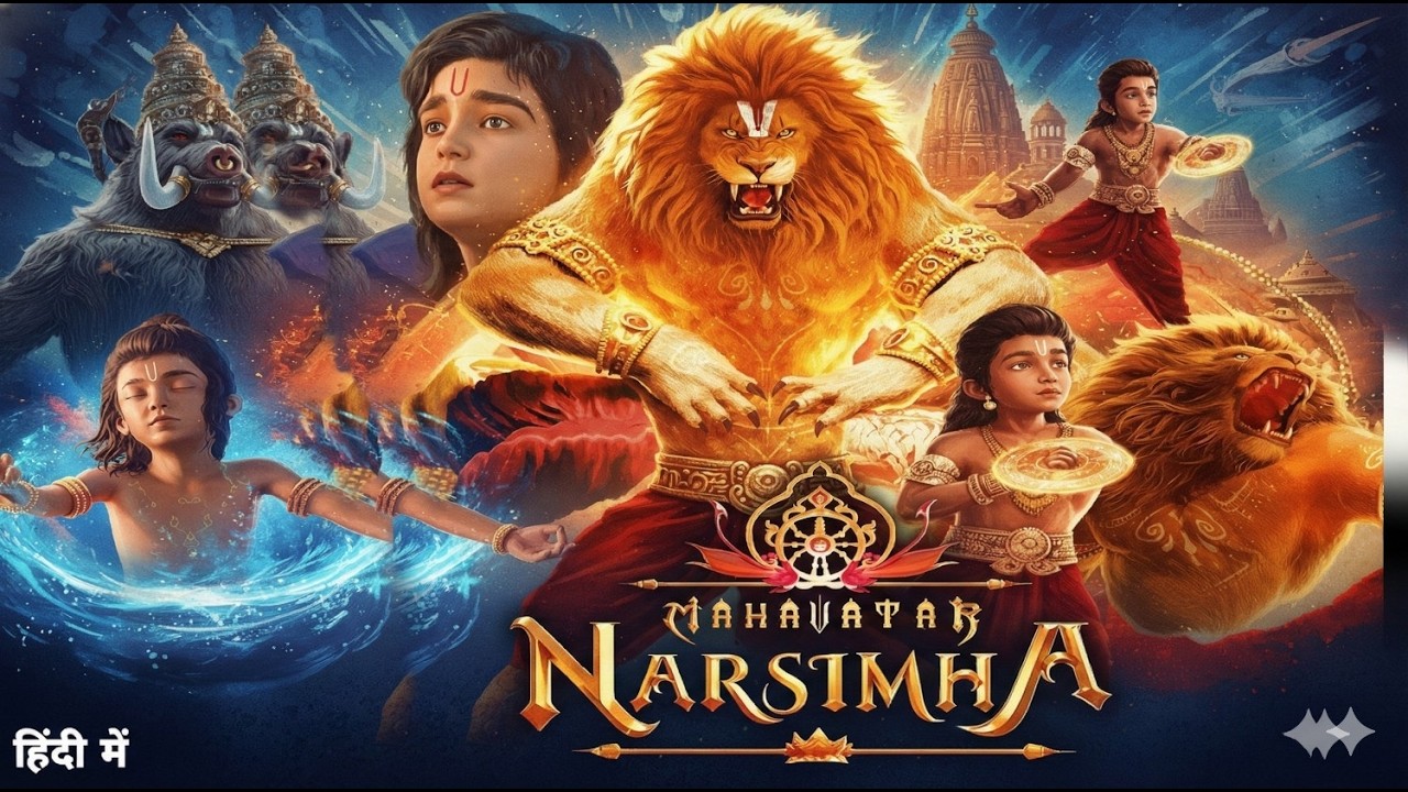Roar of Narshima best movie clip 2026| Lord vishnu save prahlad