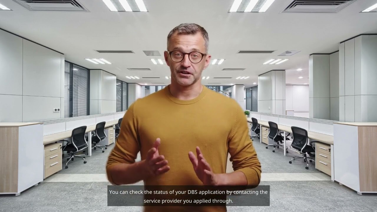 How do I check the status of my DBS application?