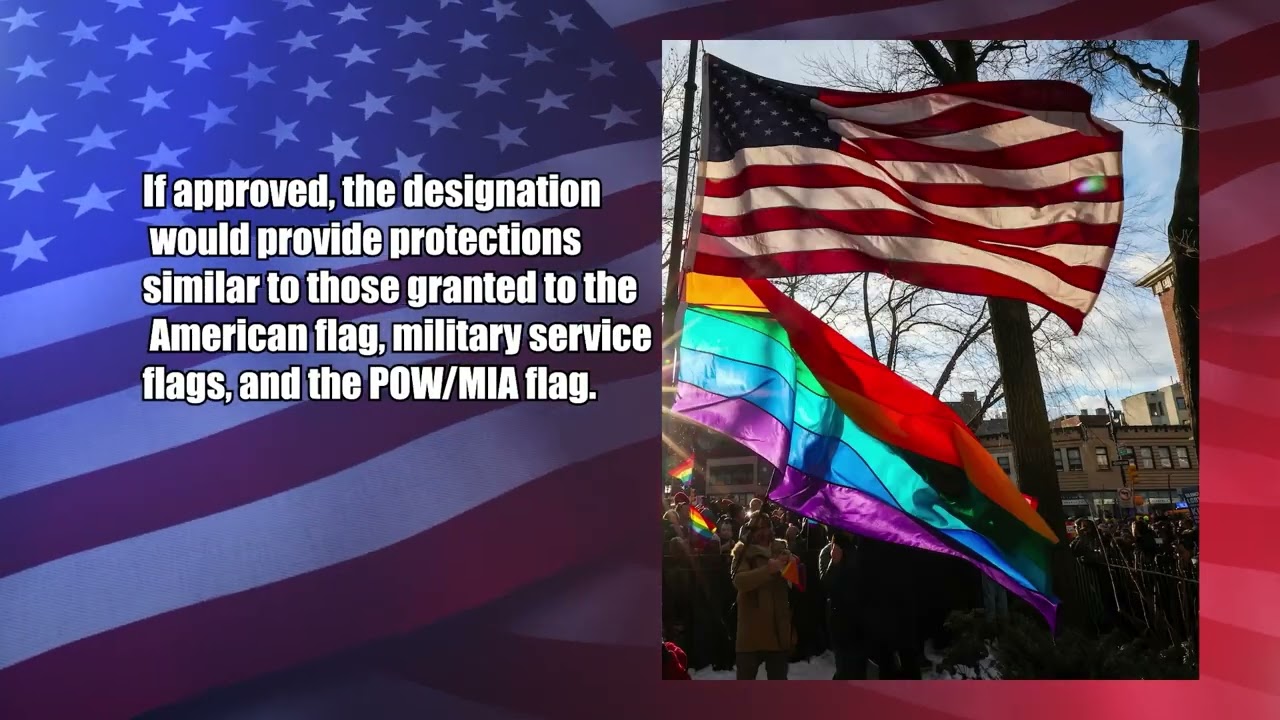 02/16/2026 Chuck Schumer Pride Flag