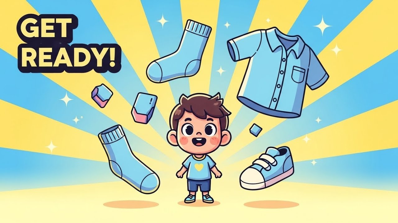 Morning Routine Song for Kids | Step-by-Step Getting Dressed