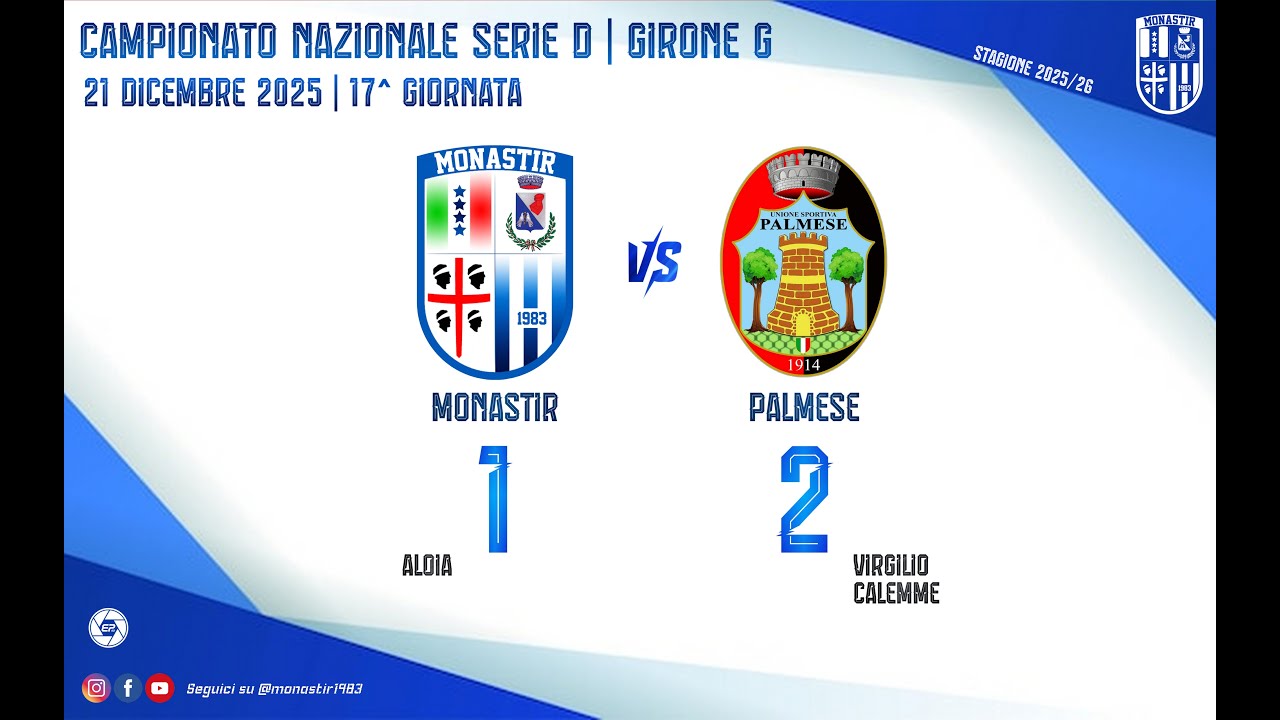 21/12/2025 Monastir - Palmese (Gol e Highlights)