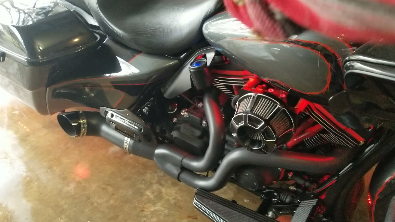 Python Razor exhaust and Andrew's 57H cam on a twin cam.