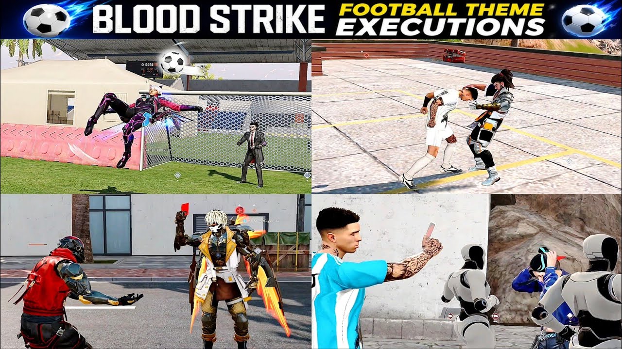 Blood Strike All Football Theme Executions ⚽ | All New Finishers & Finishing Moves in Blood Strike