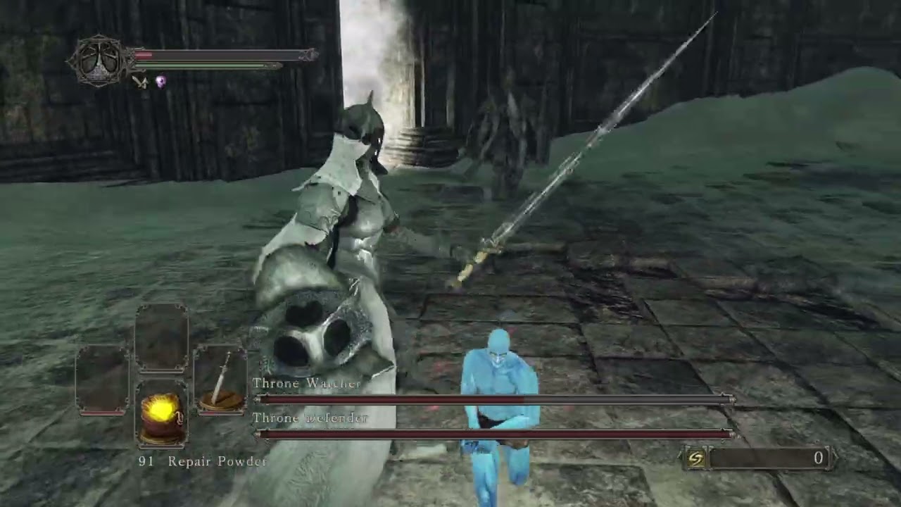 Throne Watcher & Throne Defender SL1 NG+7 CoC +0 Broken Thief Sword No Roll/Buffs