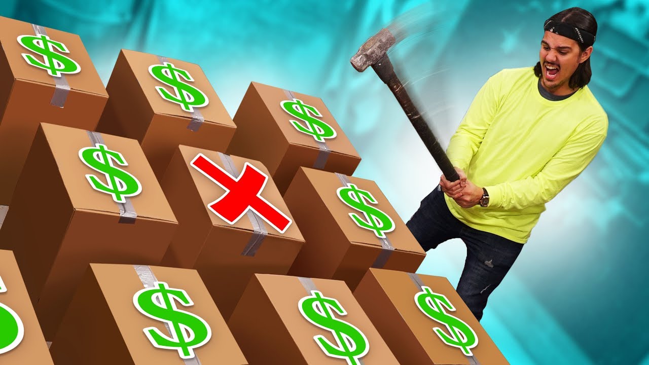DON'T Smash The Wrong Box Challenge! (Minesweeper IRL!)