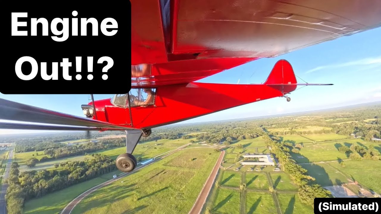 Имитация отказа двигателя на Taylorcraft BC-65 1940 года выпуска