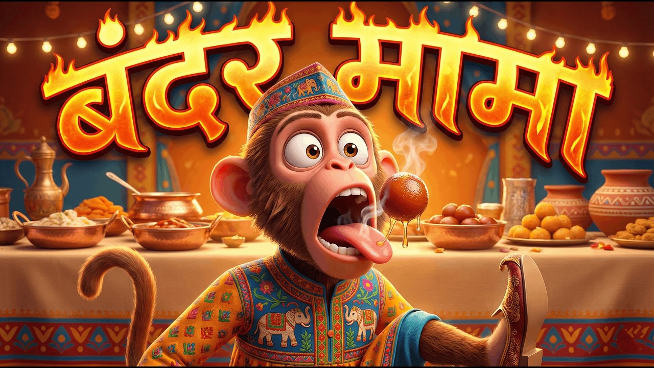 Bandar Mama Pahan Pajama | बंदर मामा पहन पजामा | Rhymes For Kids | Hindi Rhymes
