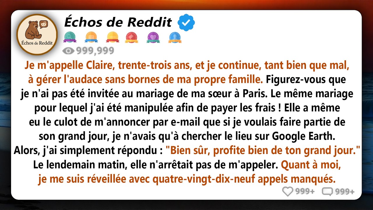 Ma sœur a dit : 