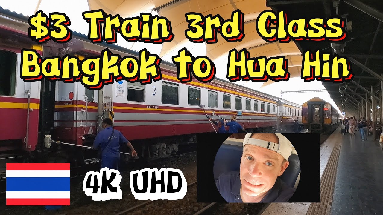🇹🇭 [4K] DON'T MAKE THIS MISTAKE! Train from Bangkok to Hua Hin Thailand ☀️4K 60FPS VIEW🎥