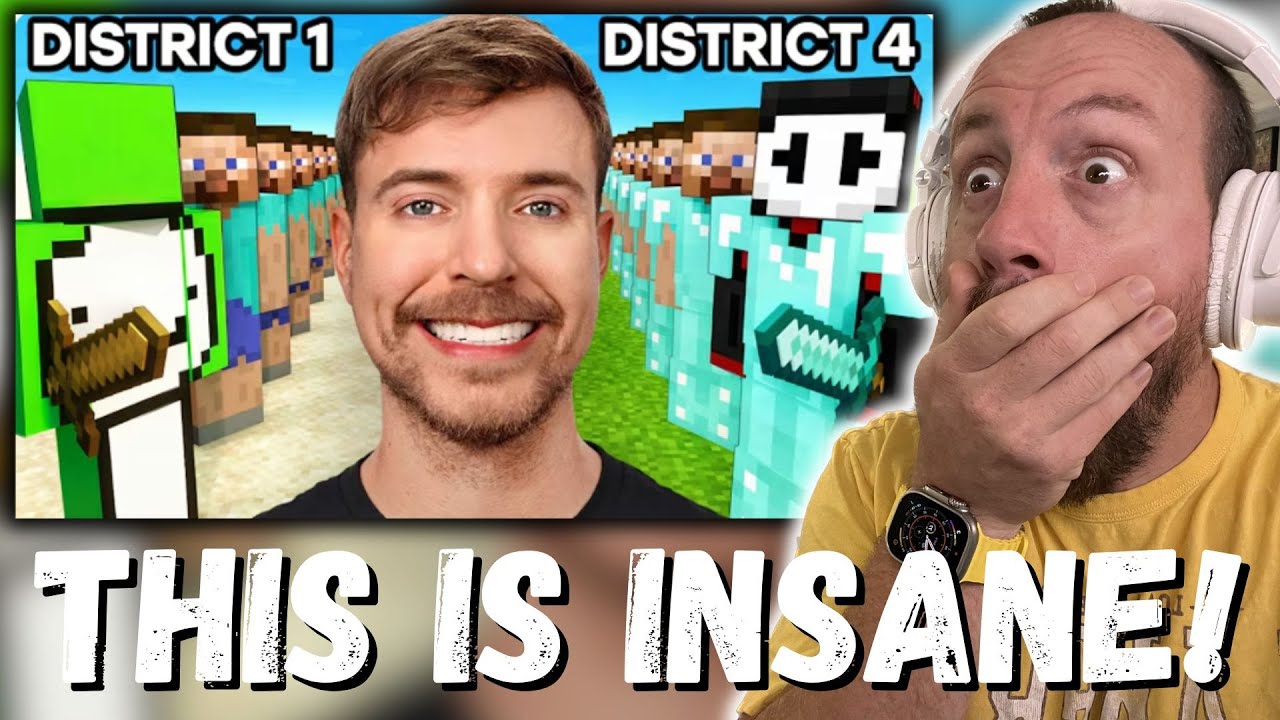 КЛОУНПИРС ГОСПОДСТВУЕТ! MrBeast 100 ютуберов симулируют «Голодные игры» (РЕАКЦИЯ!) с Dream и Ish