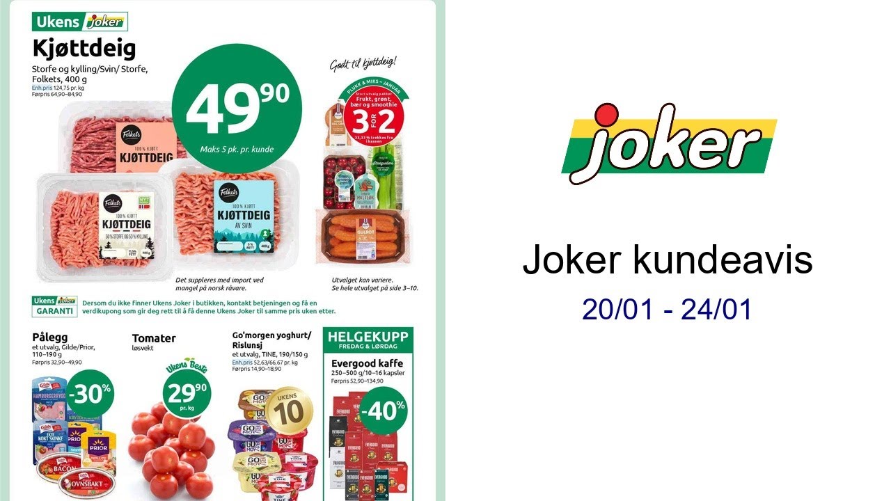 Joker kundeavis 20/01 - 24/01