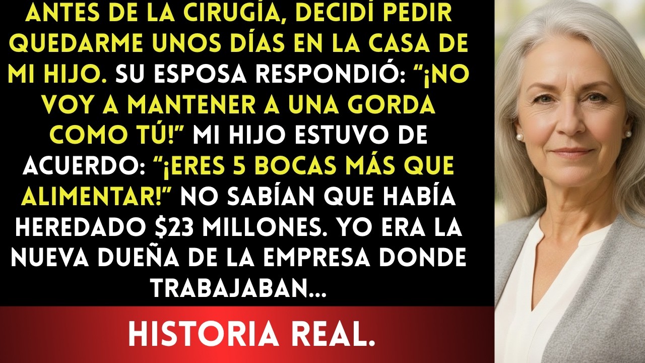 Antes de la cirugía, decidí pedir quedarme unos días en la casa de mi hijo. Su esposa respondió...
