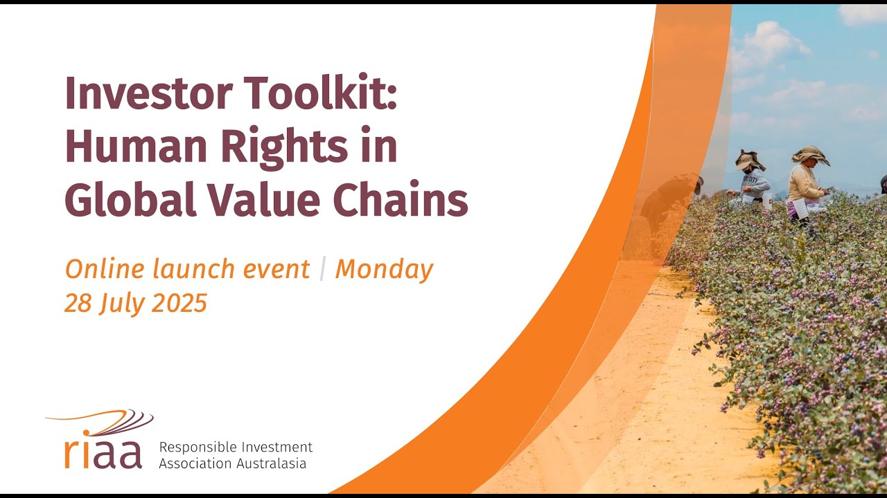 Online Launch: Investor Toolkit - Human Rights in Global Value Chains