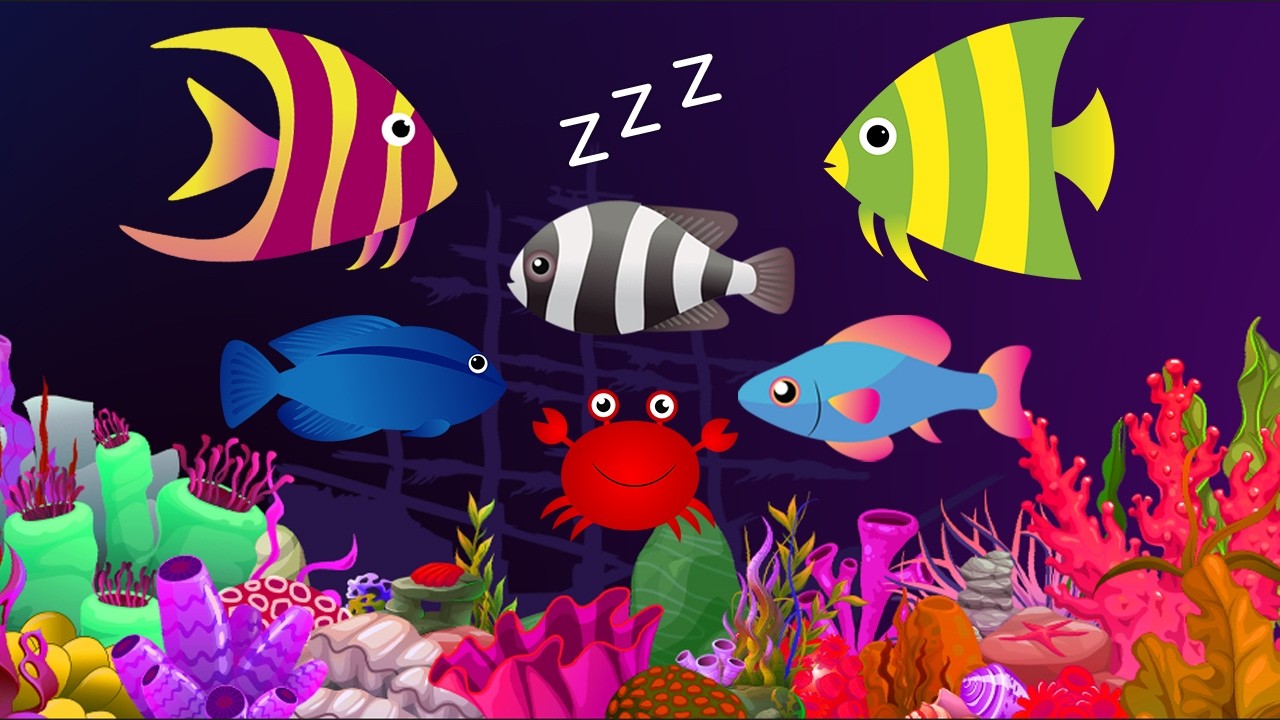 Undersea World Baby Sleep 💤 Fish Animation Mozart with Lullabies Earth #448