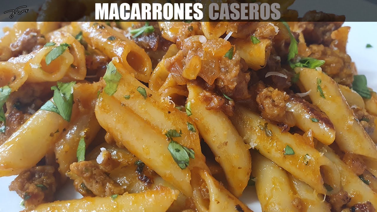 Como hacer Macarrones Caseros  (Receta facil y rapida) PASO A PASO