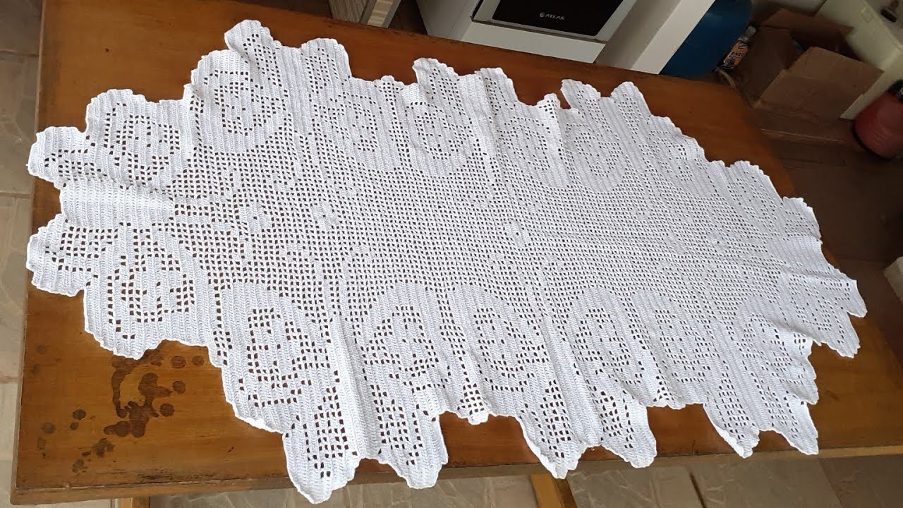 caminho de mesa Borboletas parte 1 #crochefile