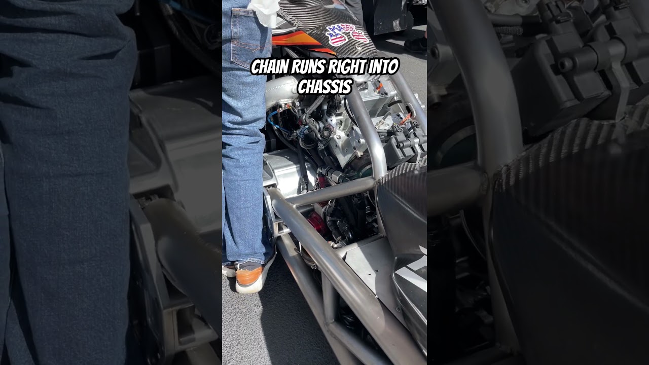 Chain Runs Inside Chassis on Top Fuel Motorcycle!