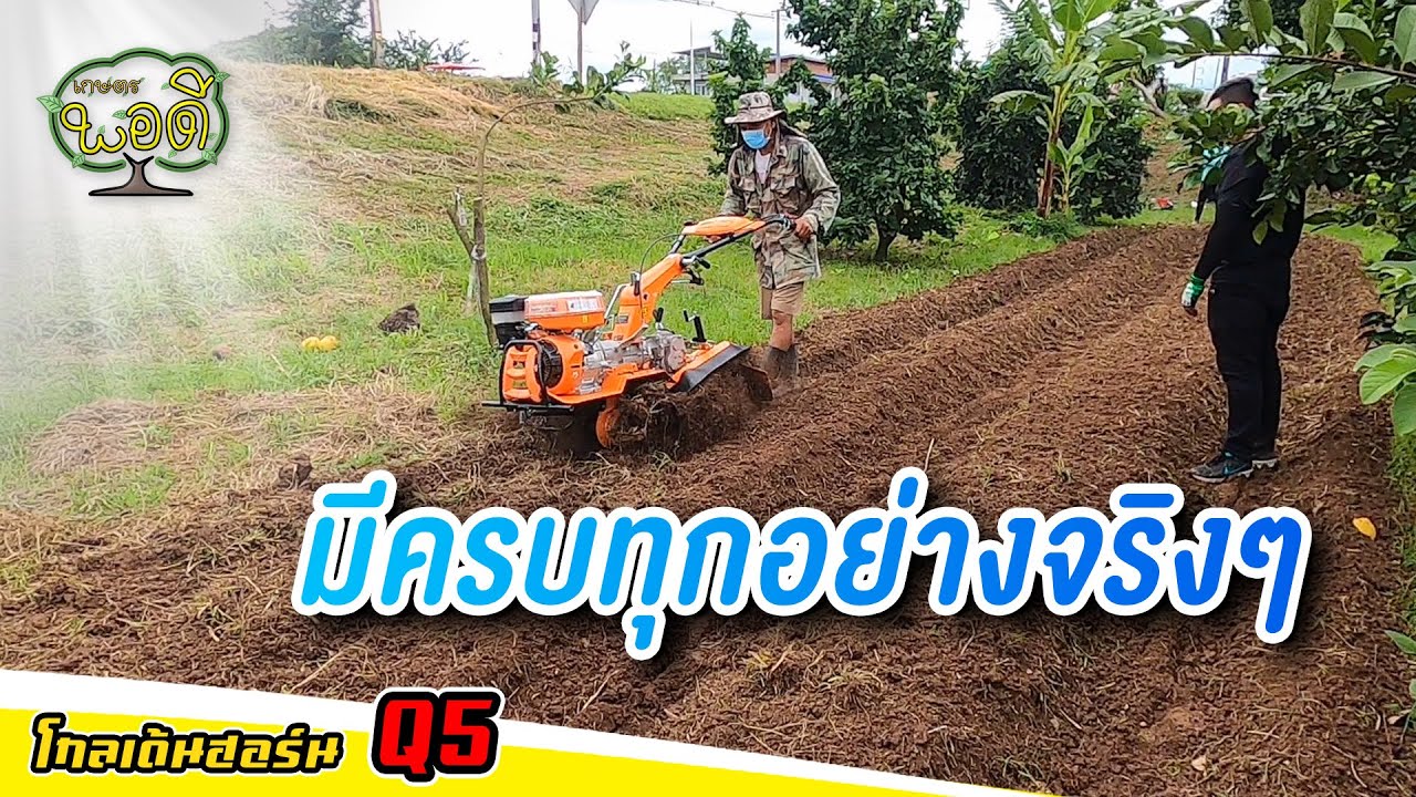 ซื้อคันเดียวเหมือนได้รถ 2คัน รถพรวนดินโกลเด้นฮอร์น รุ่นQ5 ลุยสวนส้มโอ ที่ท่าบ่อ หนองคาย
