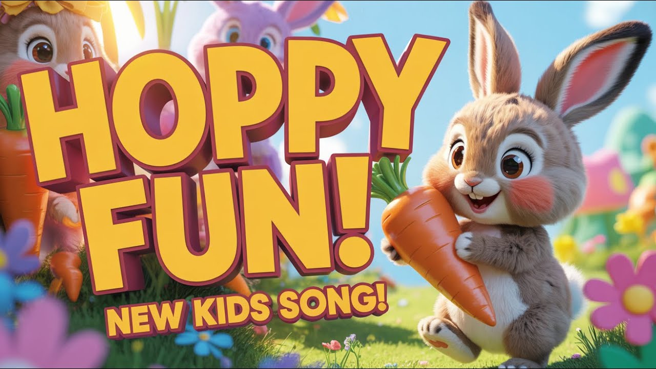 Bunny Jumping Song | Hop Hop Bunny Nursery Rhymes with Dance and Music for Preschool Kids