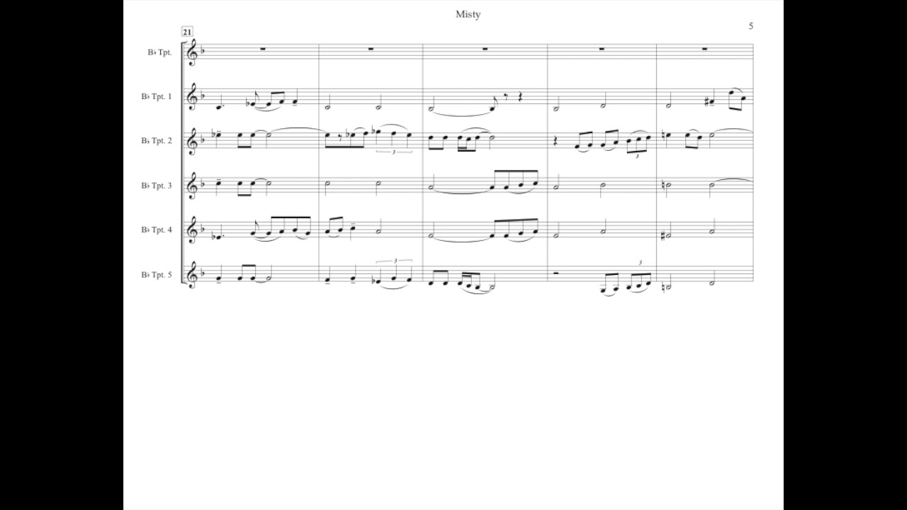 Misty - Flugelhorn Solo with Trumpet Ensemble
