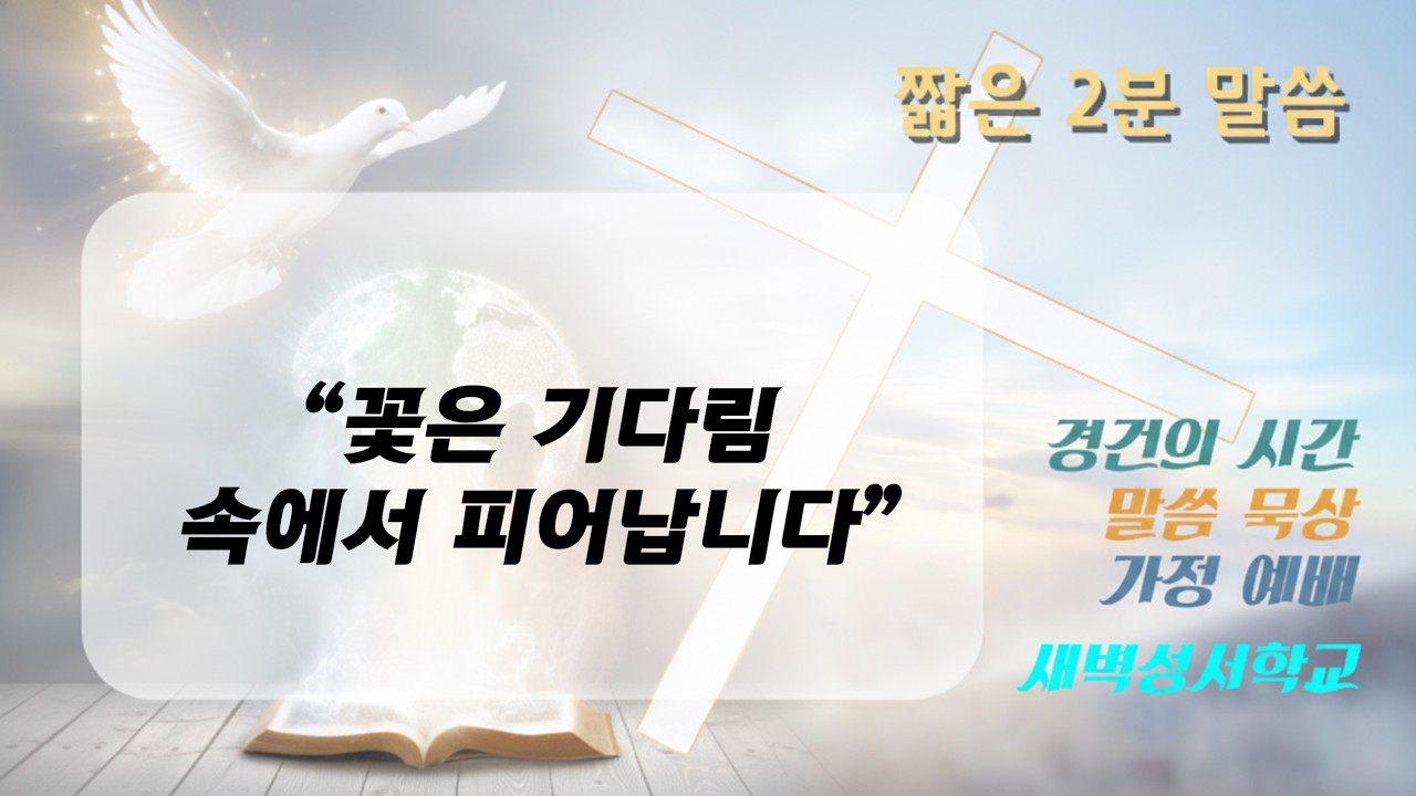 [짧은 설교] 꽃은 기다림 속에서 피어납니다 | 장문호 목사