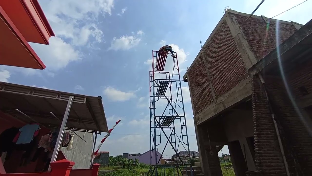 SUKMA RIYANTO TES PRAKTEK KETINGGIAN SCAFFOLDING 4 LANTAI