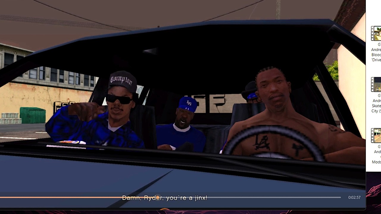 GTA San Andreas Crips vs Bloods missions 'Drive Thru' (mods)