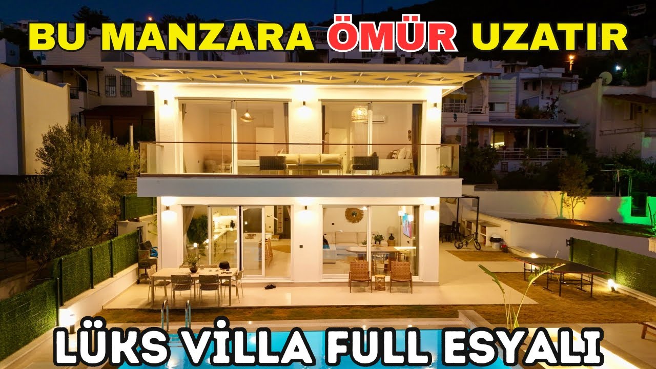 ‼️SATILDI‼️Manzara Sizi Aşık Edecek Didim Akbükte Muhteşem Villa Turu E-151