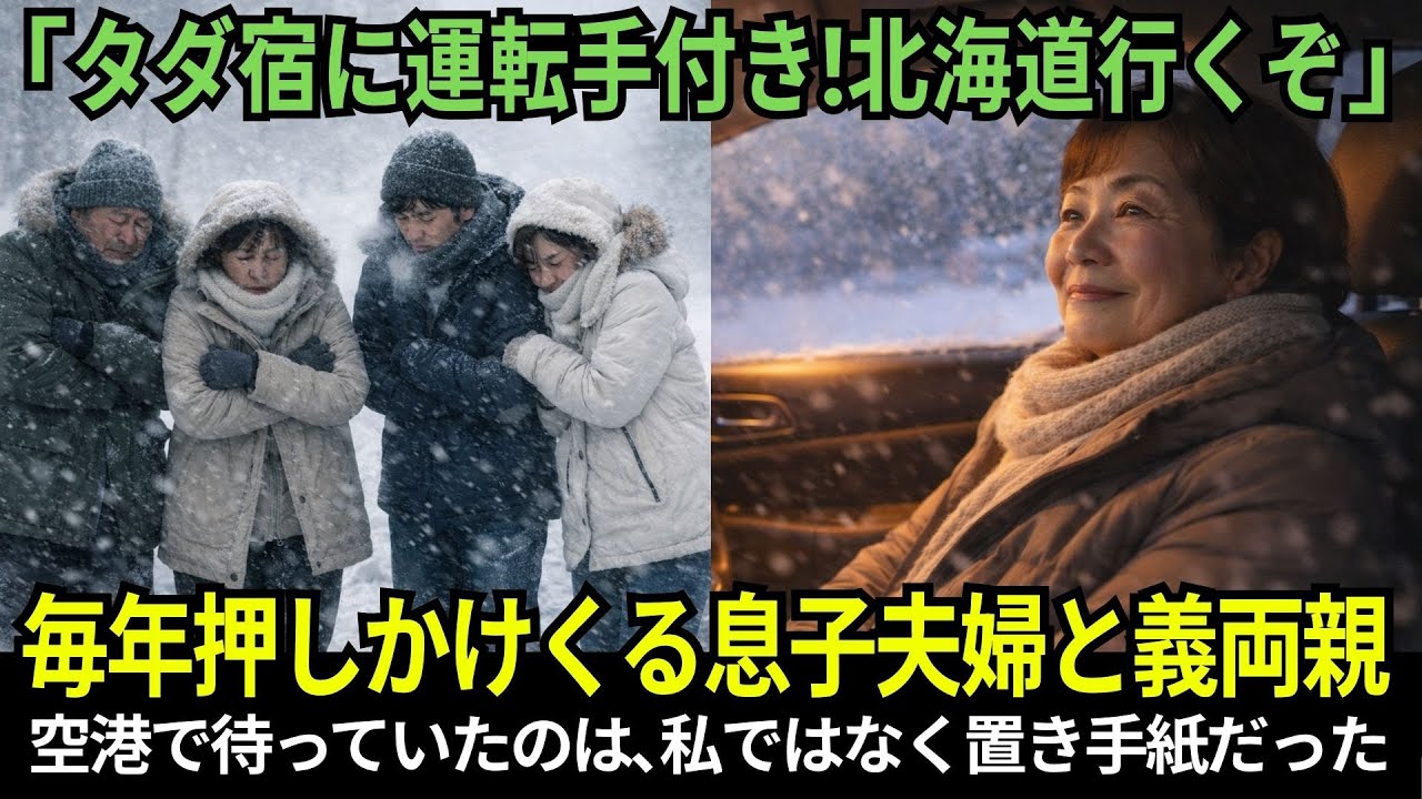 【スカッと】真冬の北海道で&ldquo;無料宿&rdquo;扱いされた母が、迎えに行かなかった結果【シニアライフ】【60代以上の方へ】