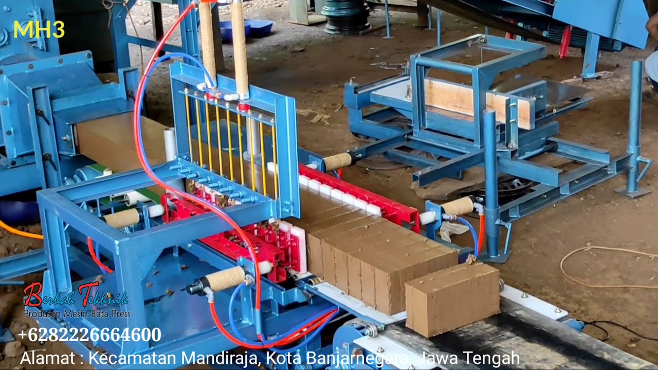 MH3 dan Gravity Conveyor - Mesin Cetak Bata Merah Press Full Otomatis Terbaru