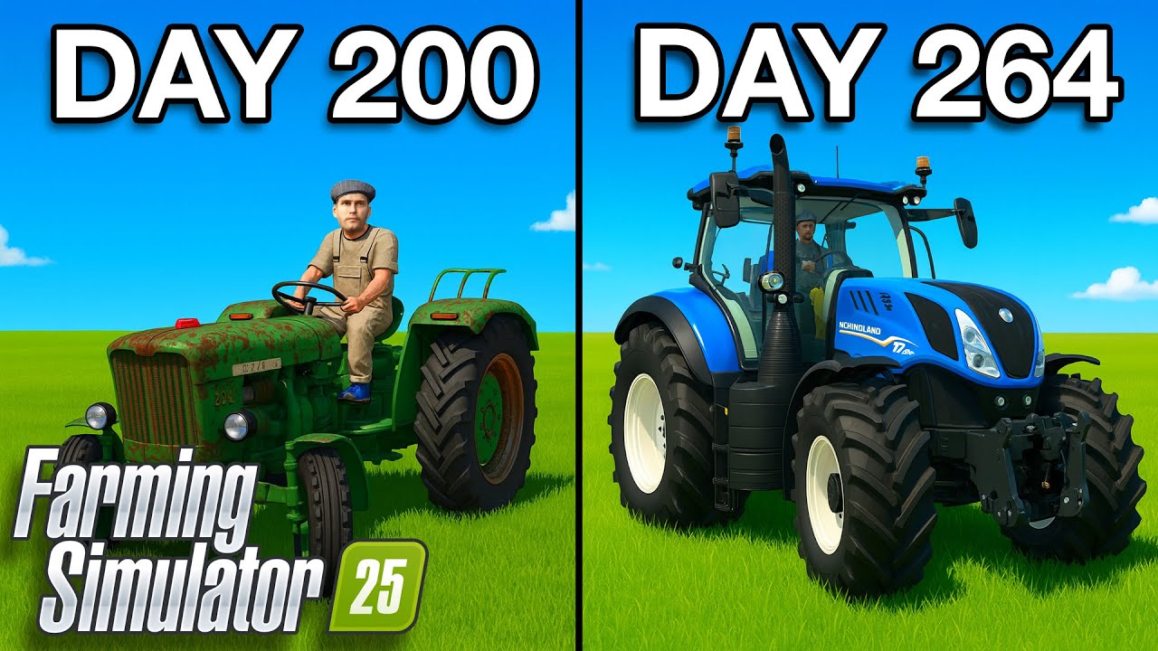 Я провел 4 года, начав с нуля и гоняясь за миллионом в Farming Simulator 25!