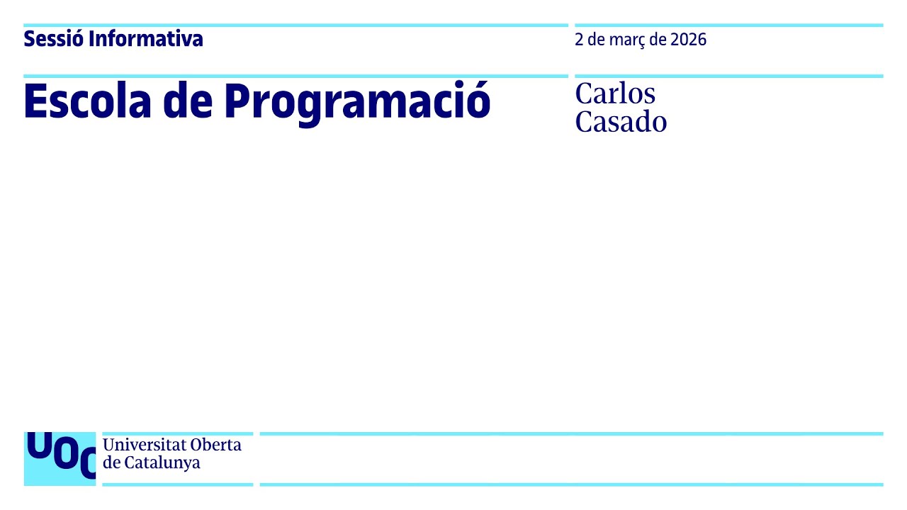 Escola de Programació UOC (Python, JavaScript i Java) | Sessió informativa