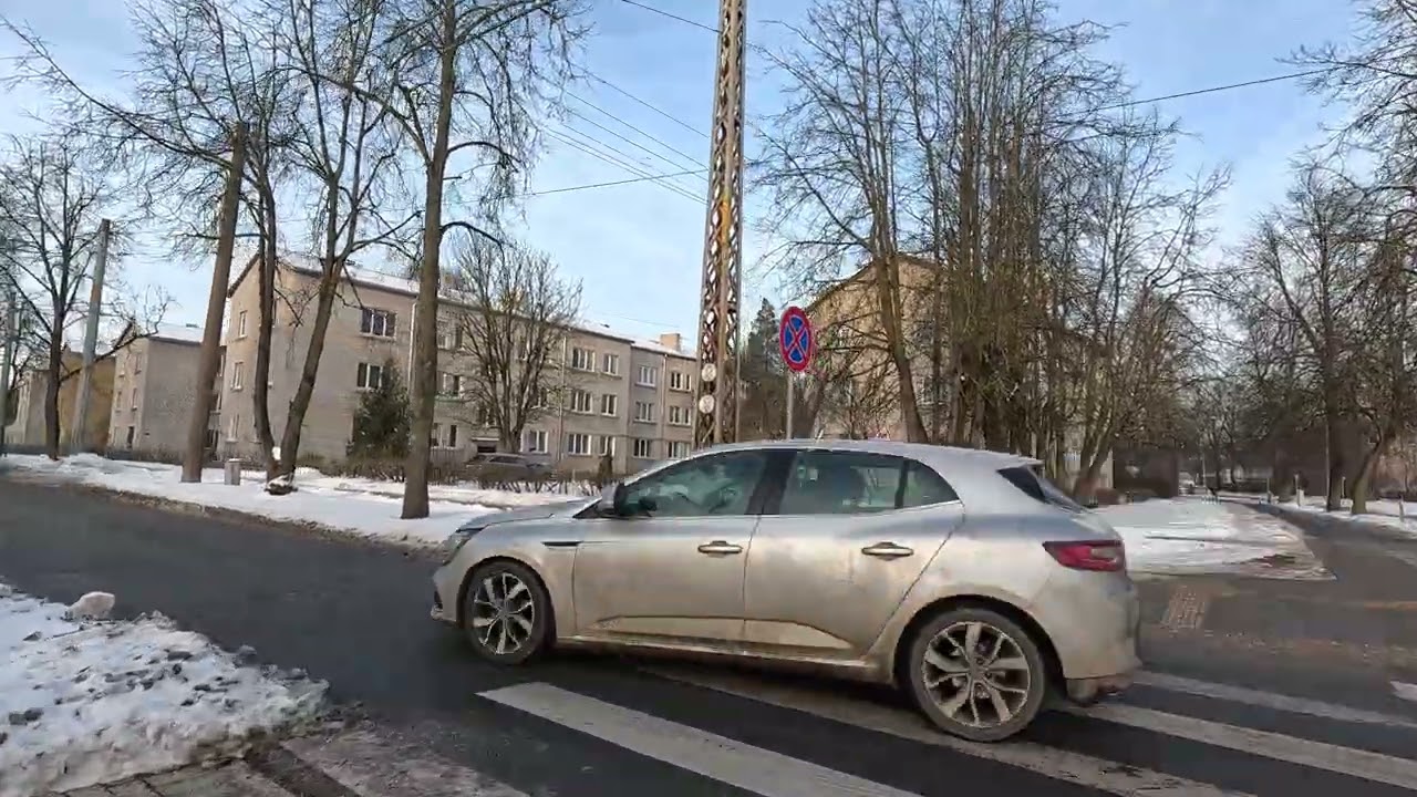 1 pastaiga uz Torņakalnu 19 janv pi long walking dynamic camera city sounds asmr 4K