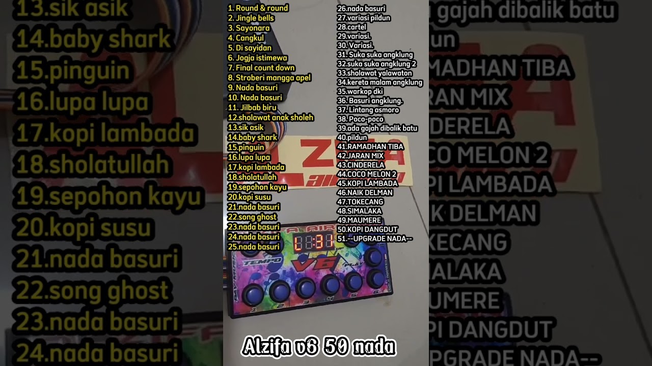 Nada telolet viral..... telolet alzifa v6 angklung edition......