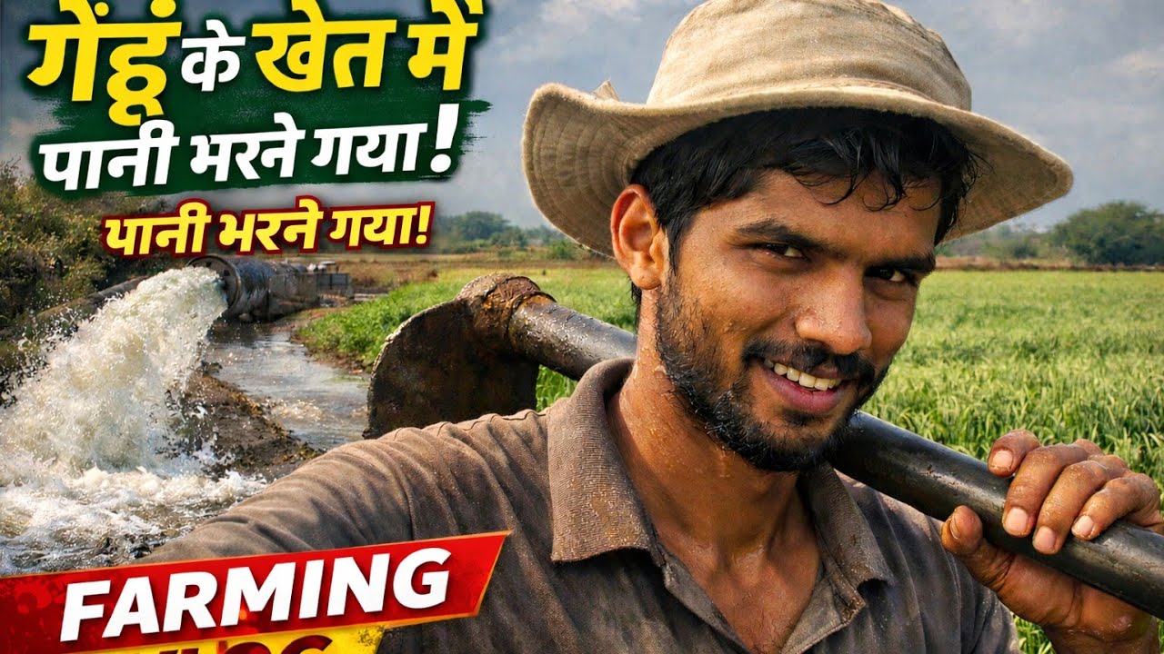 पूरा दिन गेहूं की फसल को पानी दिया | Farming Vlog